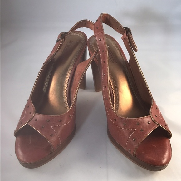 Seychelles Leather Open Toe Heel Sandals 7.5 - Picture 6 of 6